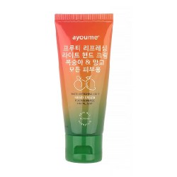Крем для рук освежающий легкий с экстрактом персика и манго AYOUME Fruity refreshing light hand cream with peach and mango extracts